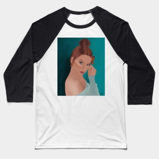 Aoife - Digital Oil Painting Baseball T-Shirt